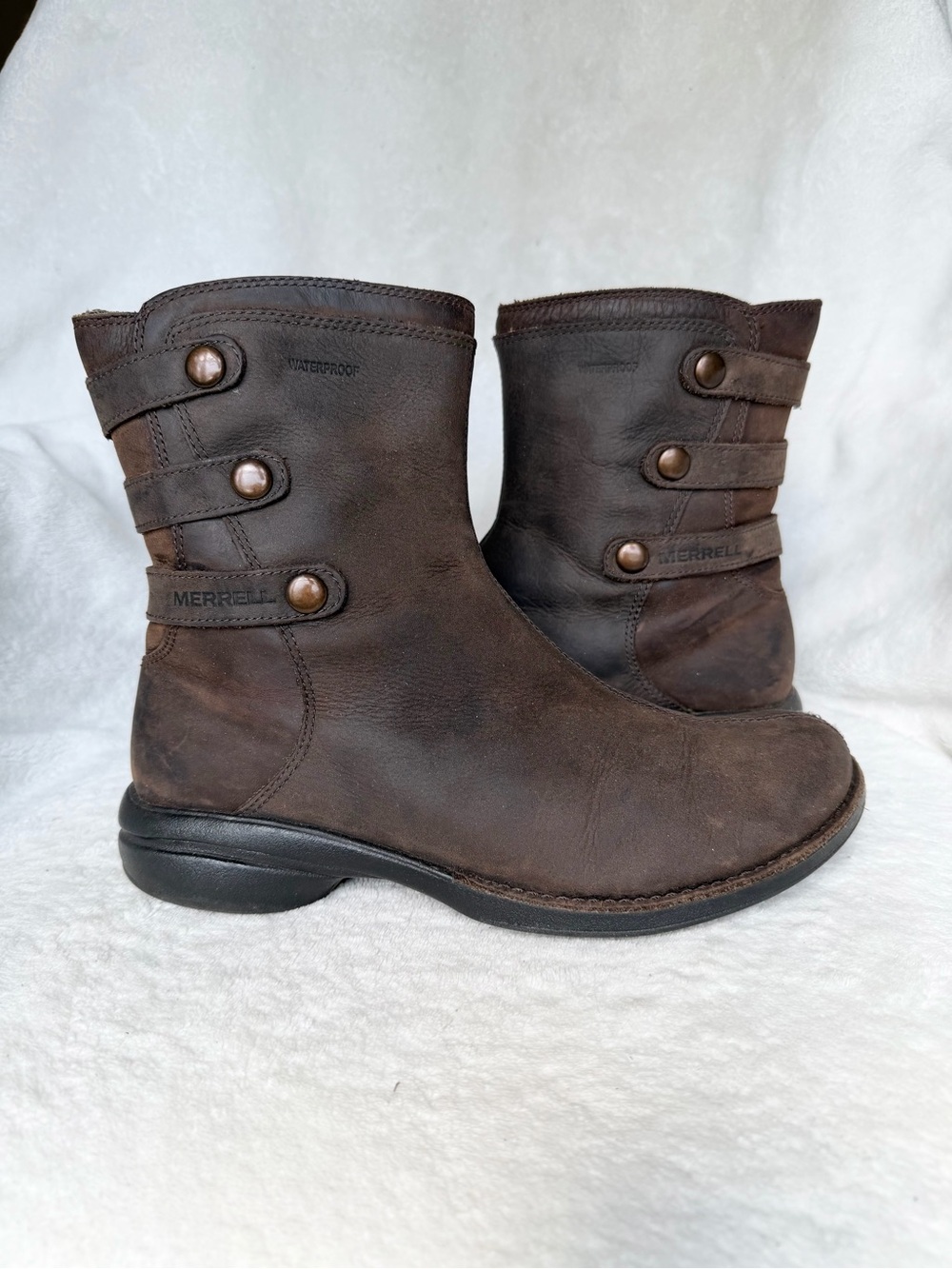 Merrell Womens Captiva Launch Mid 2 Waterproof Boots Size 7.5 Brown.